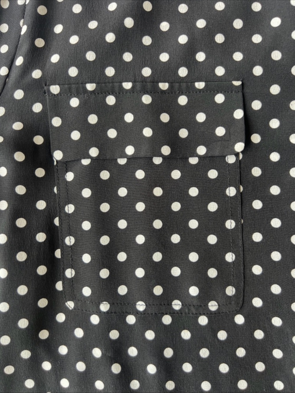 Women’s Lilysilk Beautiful Black White Polka Dot 100% Mulberry Silk Blouse XL - Picture 6 of 11